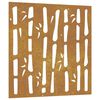 vidaXL Garden Wall Decoration 55x55 cm Corten Steel Bamboo Design