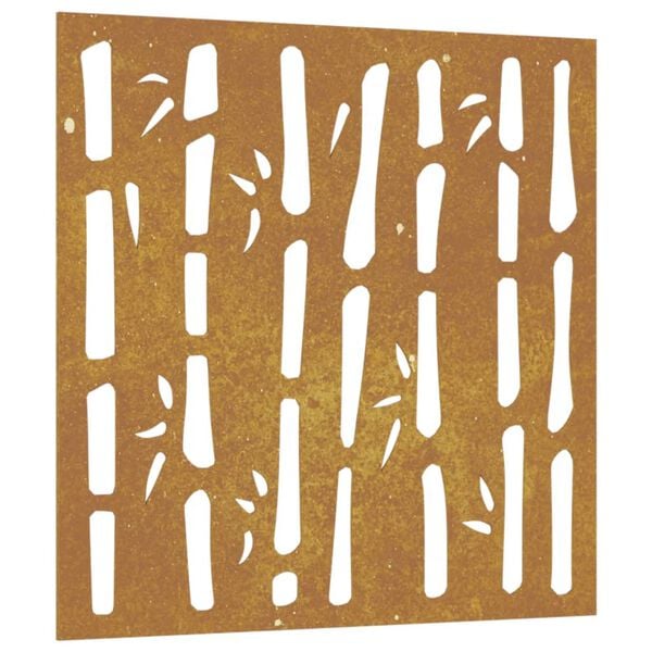 vidaXL Garden Wall Decoration 55x55 cm Corten Steel Bamboo Design