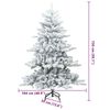 vidaXL Artificial Hinged Christmas Tree White 150 cm PVC and Steel