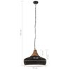 vidaXL Industrial Hanging Lamp Black Iron & Solid Wood 35 cm E27