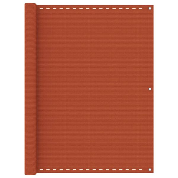 vidaXL Balcony Screen Orange 120x400 cm HDPE