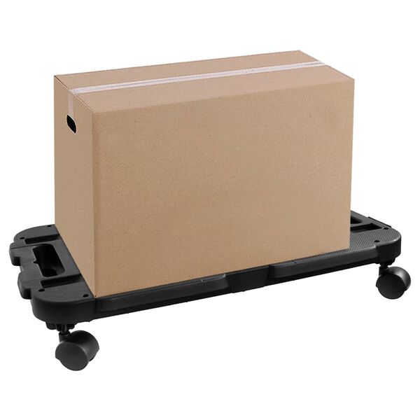 vidaXL Transport Trolley Black Polypropylene 200 kg
