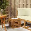 vidaXL Outdoor Stool Bench Natural 43 x 43 x 37 cm Solid Acacia Wood