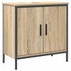 vidaXL Bathroom Furniture Set with Shelf 2 pcs Brown Engineered wood
