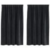 vidaXL Blackout Curtains 2 pcs Black 140 x 140 cm Velvet