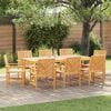 vidaXL Dining Chair 8 pcs Natural 62.5 x 59 x 89 cm Solid Acacia Wood