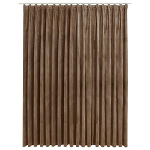 vidaXL Blackout Curtain with Hooks Velvet Beige 290x245 cm