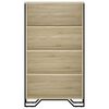 vidaXL Bookcase Sonoma Oak 80x31x137.5 cm Engineered Wood