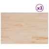 vidaXL Table Tops 3 pcs 80x53x2,5 cm Rectangular Solid Wood Pine