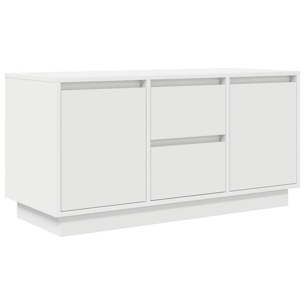 vidaXL TV Cabinet with LED Lights White 100x41x50 cm