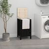 vidaXL Laundry Box Black 44x44x76 cm Solid Wood Pine
