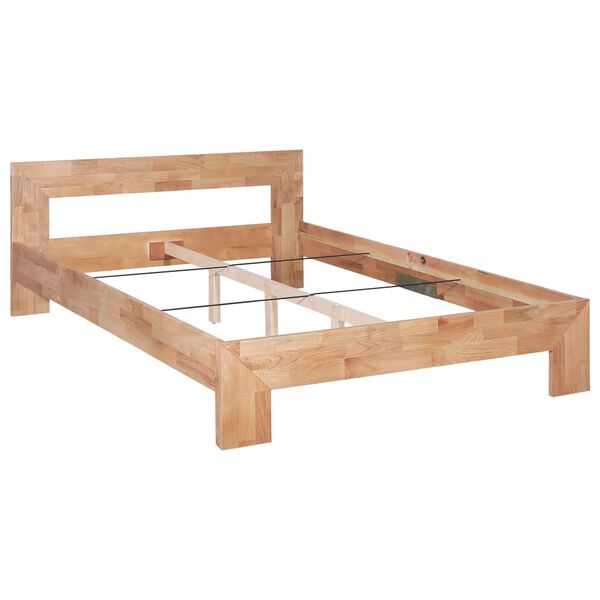 vidaXL Bed Frame without Mattress Solid Oak Wood 140x200 cm