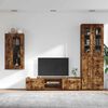 vidaXL TV Cabinet Set with Drawer FLORIN Smoked Oak Engineered Wood