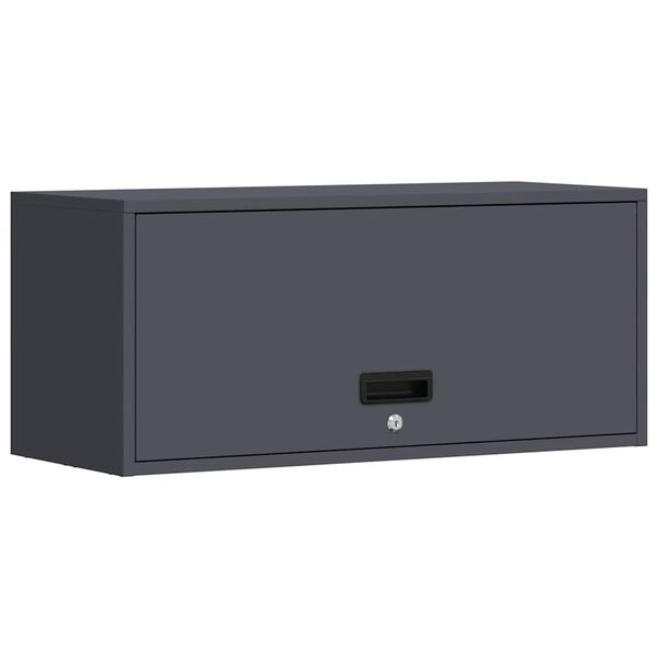vidaXL Wall Cabinet for Garage with Gas-lift Door Anthracite