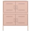 vidaXL Sideboard Pink 68x39x79 cm Steel