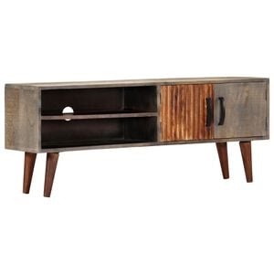vidaXL TV Cabinet | Grey with brown elements | Solid rough mango wood