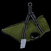 vidaXL Dog Coat with Harness Army Green S Fleece and Polyester