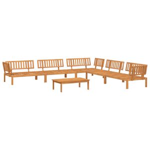 vidaXL Pallet Sofa Set | Natural wood | Solid acacia wood | Large | Modular
