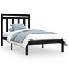 vidaXL Bed Frame without Mattress Black 90x190 cm Solid Wood