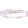 vidaXL Bed Frame without Mattress White 200x200 cm