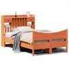 vidaXL Bed Frame without Mattress Wax Brown 120x200 cm Solid Wood Pine