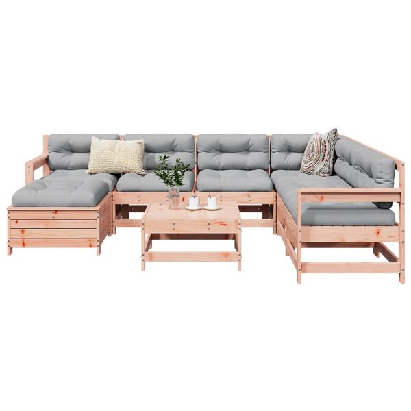 vidaXL 8 Piece Garden Sofa Set Solid Wood Douglas Fir