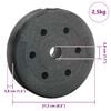 vidaXL Weight Plates 4 pcs Black &Oslash; 21.5 x 3.8 cm