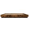 vidaXL Bed Frame without Mattress Smoked Oak 200x200 cm