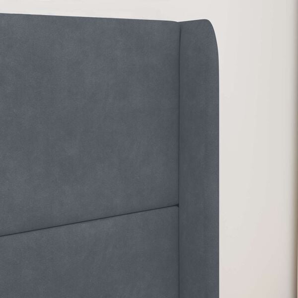 vidaXL Headboard Ear Grey 80 x 16 x 4 cm Velvet