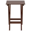 vidaXL Side Table Foldable Brown Solid Wood Poplar