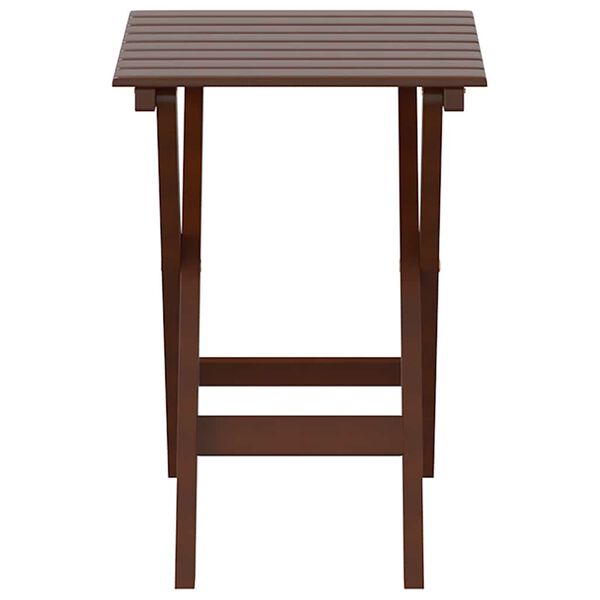 vidaXL Side Table Foldable Brown Solid Wood Poplar