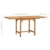 vidaXL 7 Piece Garden Dining Set Solid Teak Wood