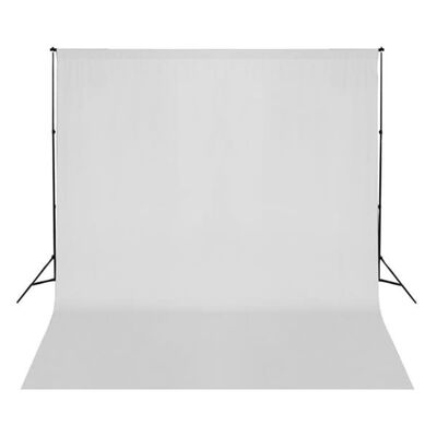 vidaXL Backdrop Cotton White 300x300 cm