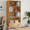 vidaXL Bookcase 4-Tier OLDEN Brown Solid Wood Pine