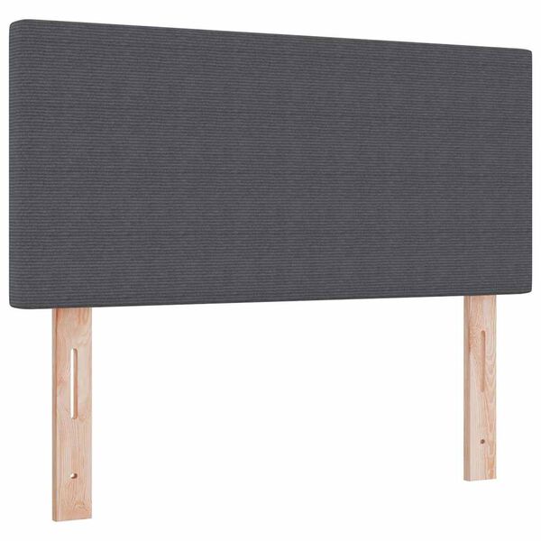 vidaXL Headboard with Headboard Dark Grey 90 cm Faux Leather