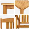 vidaXL Garden Dining Set 7 pcs Brown Solid Acacia Wood
