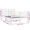 vidaXL Bed Frame without Mattress White Solid Wood 120x200 cm (810426+814185)