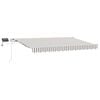 vidaXL Retractable Awning Light Grey and White 500 x 350 cm