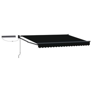 vidaXL Electric Retractable Awning Black 3 x 2.5 m