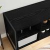 vidaXL Shoe Cabinet Black Oak 60 x 35 x 44 cm Engineered Wood