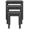 vidaXL Nesting Tables 3 pcs Grey Solid Wood Pine