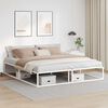vidaXL Bed Frame without Mattress White 180x200 cm Super King Metal