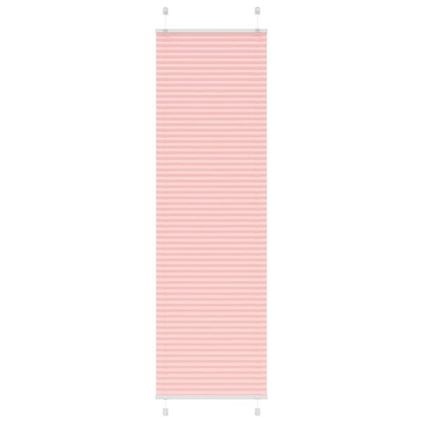vidaXL Pleated Blind Pink 65x200 cm Fabric Width 64.4 cm Polyester