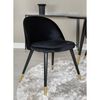 Venture Home Dining Chairs 2 pcs Velvet Velvet Black and Brass
