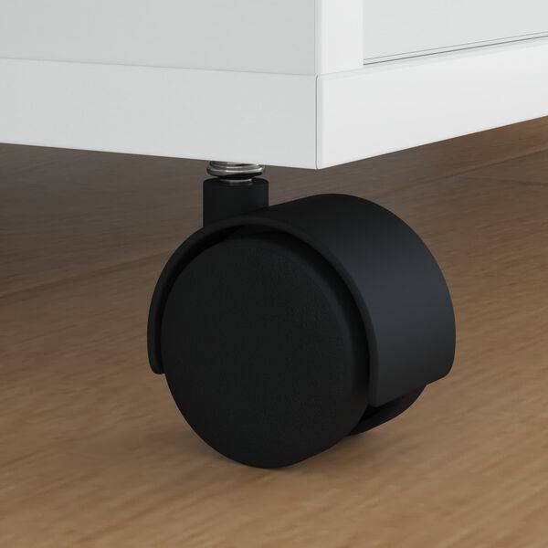 vidaXL Swivel Castor 2 pcs Black 54 mm Iron and PP