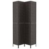 vidaXL Room Divider 4-Panel Black 163x180 cm Water Hyacinth