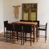vidaXL 9 Piece Garden Bar Set Brown