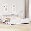 vidaXL Bed Frame without Mattress White 180x200 cm Super King Solid Wood Pine