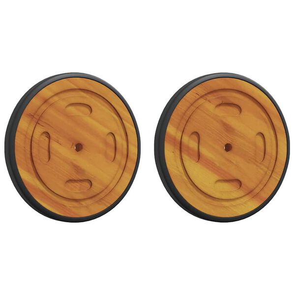 vidaXL Replacement Wheels Brown Solid Acacia wood