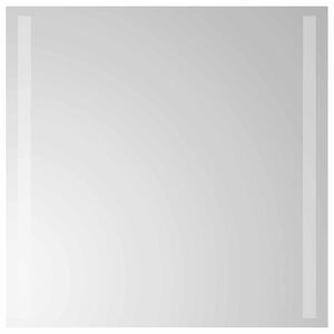 vidaXL LED Bathroom Mirror Transparent 50 x 50 cm Tempered Glass